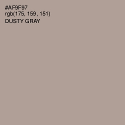 #AF9F97 - Dusty Gray Color Image